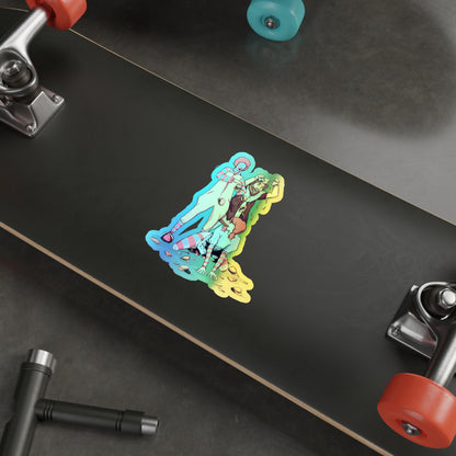Burgers & Fries Holographic Die-cut Stickers