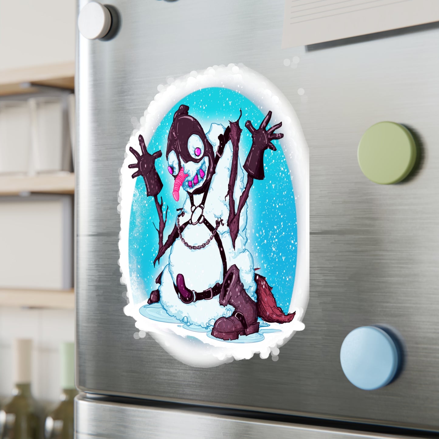 Kinky Snowman Kiss-Cut Vinyl Decal