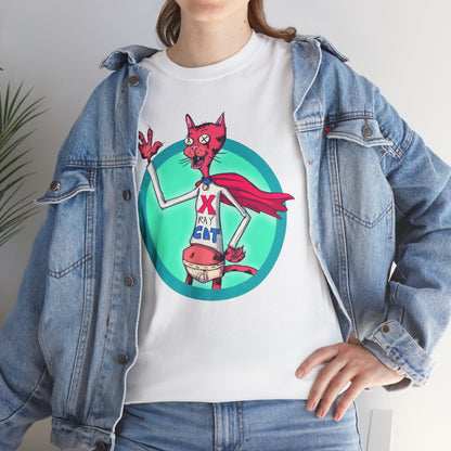 X-Ray Cat Unisex Heavy Cotton Tee