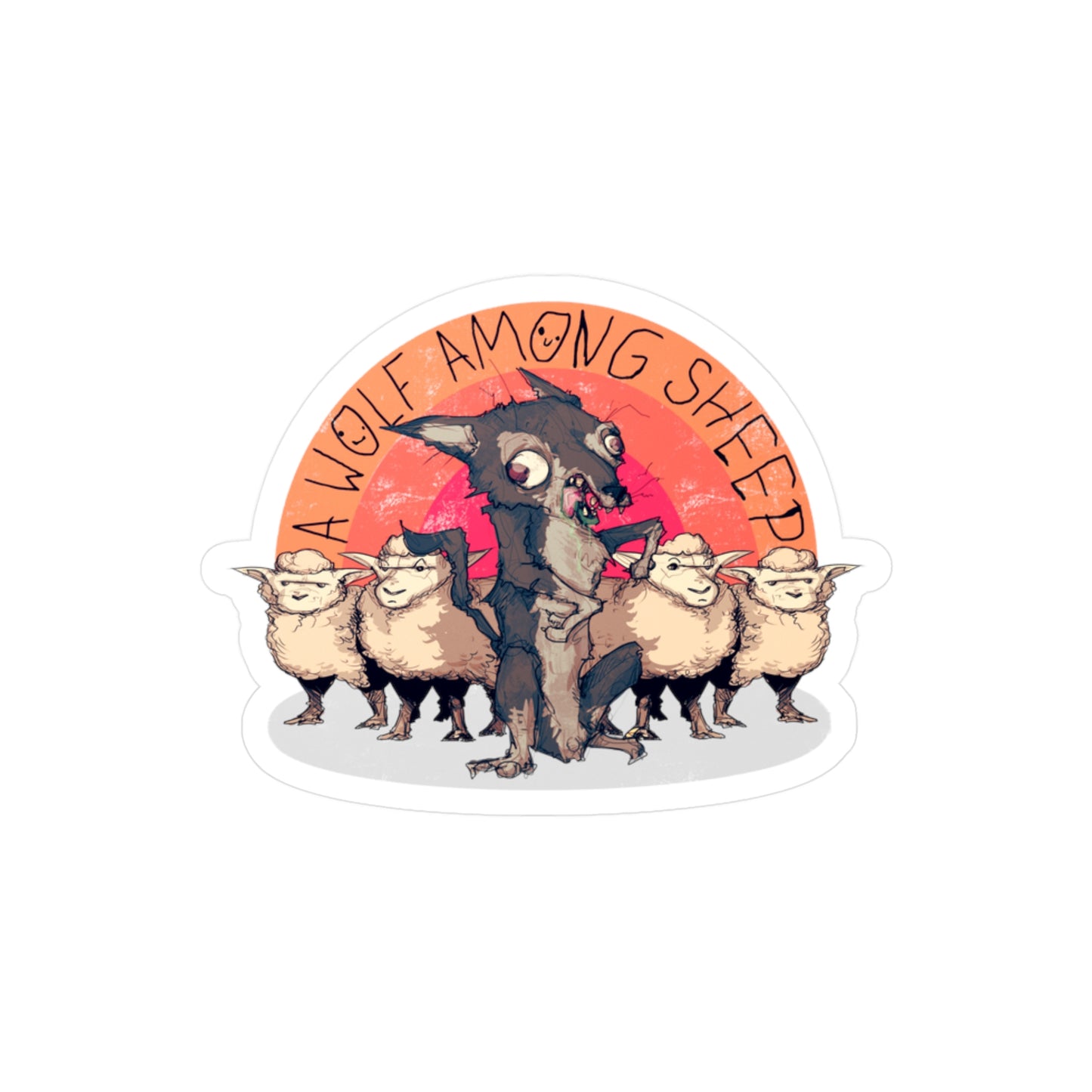 A Wolf Among Sheep Kiss-Cut Vinyl Decal