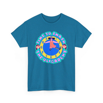 Time To Smash The Oligarchy Unisex Heavy Cotton Tee