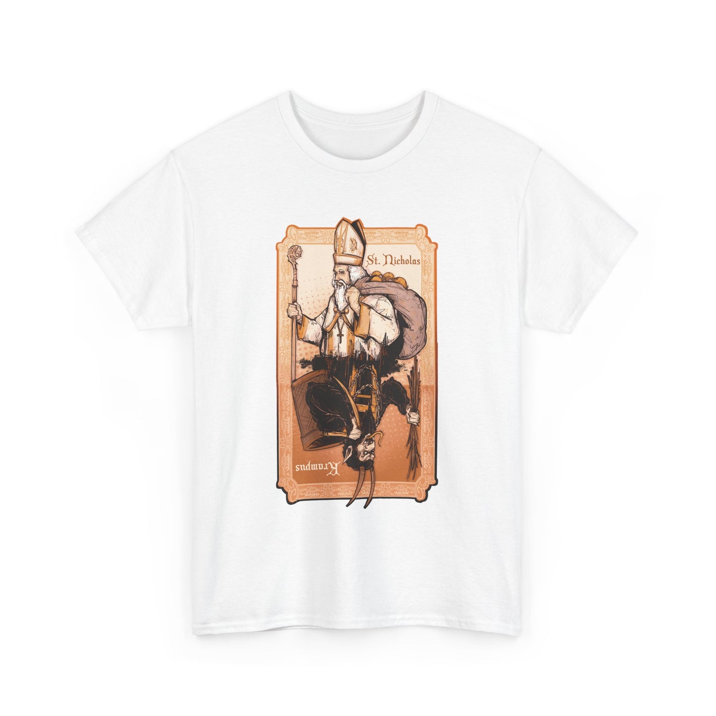 As Above So Below St Nick x Krampus Unisex Heavy Cotton Tee