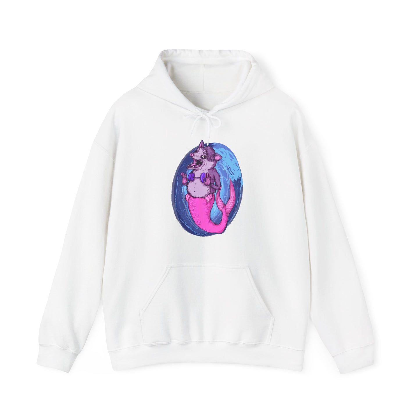 Mermaid Opossum Unisex Heavy Blend Hooded Sweatshirt