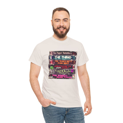Adult Horror VHS Unisex Heavy Cotton Tee