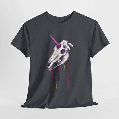 Unicorn Skull Unisex Heavy Cotton Tee
