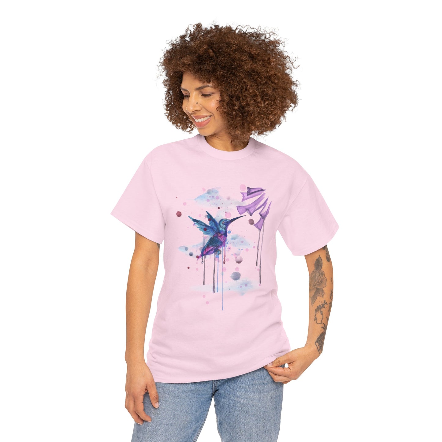 Hummingbird Skeleton Unisex Heavy Cotton Tee