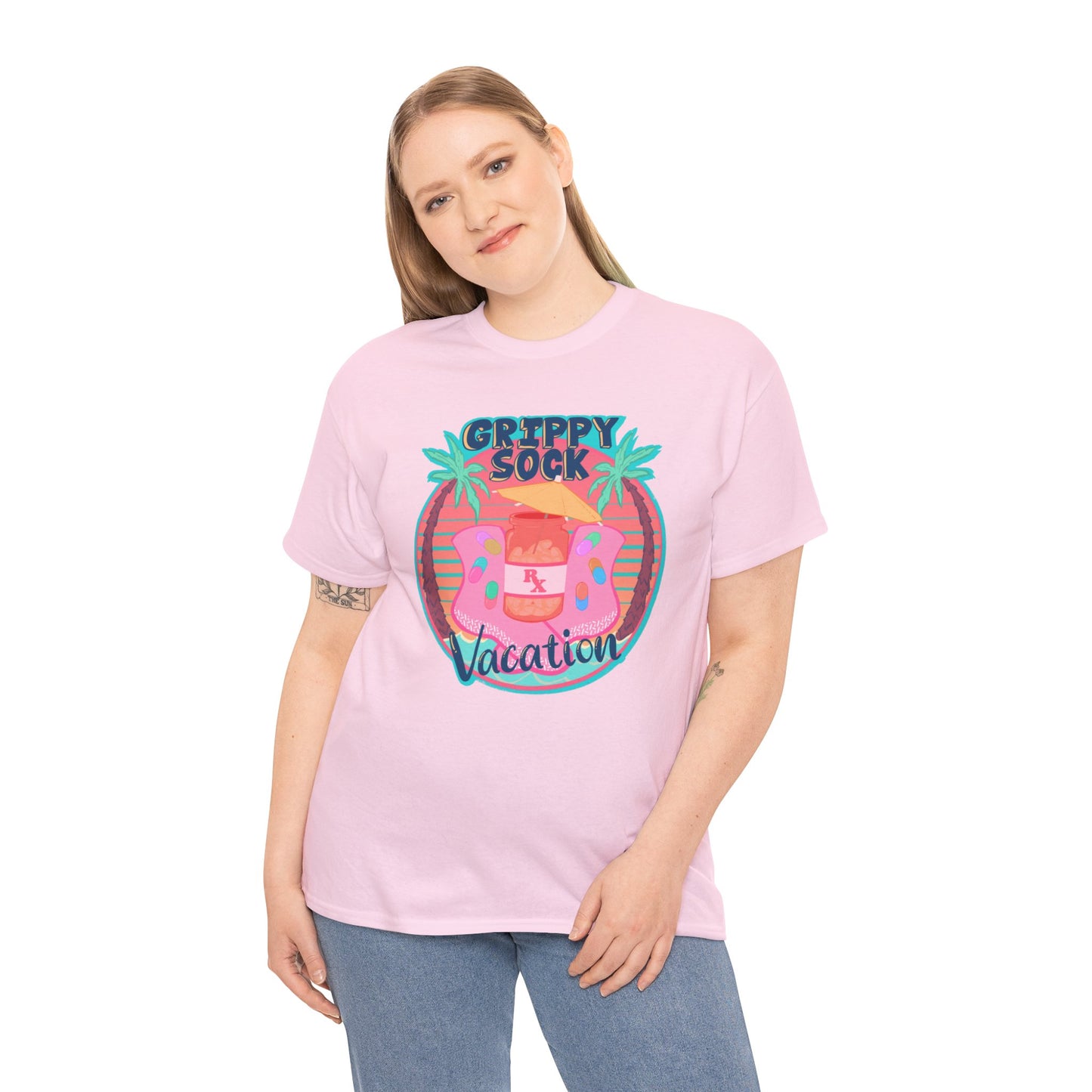 Grippy Sock Vacation Unisex Heavy Cotton Tee