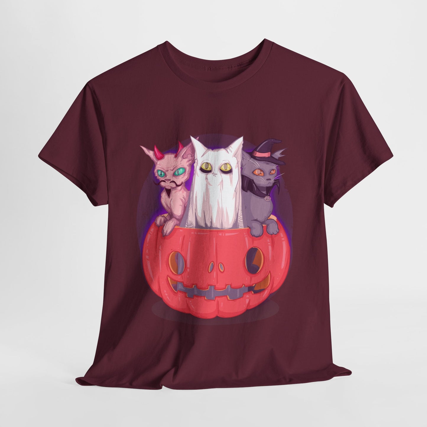 Meow-lloween Unisex Heavy Cotton Tee