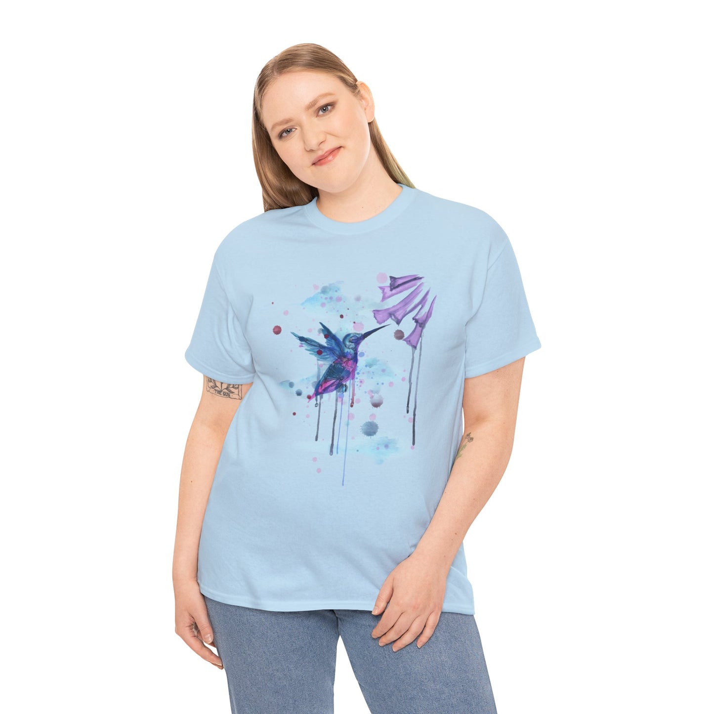Hummingbird Skeleton Unisex Heavy Cotton Tee