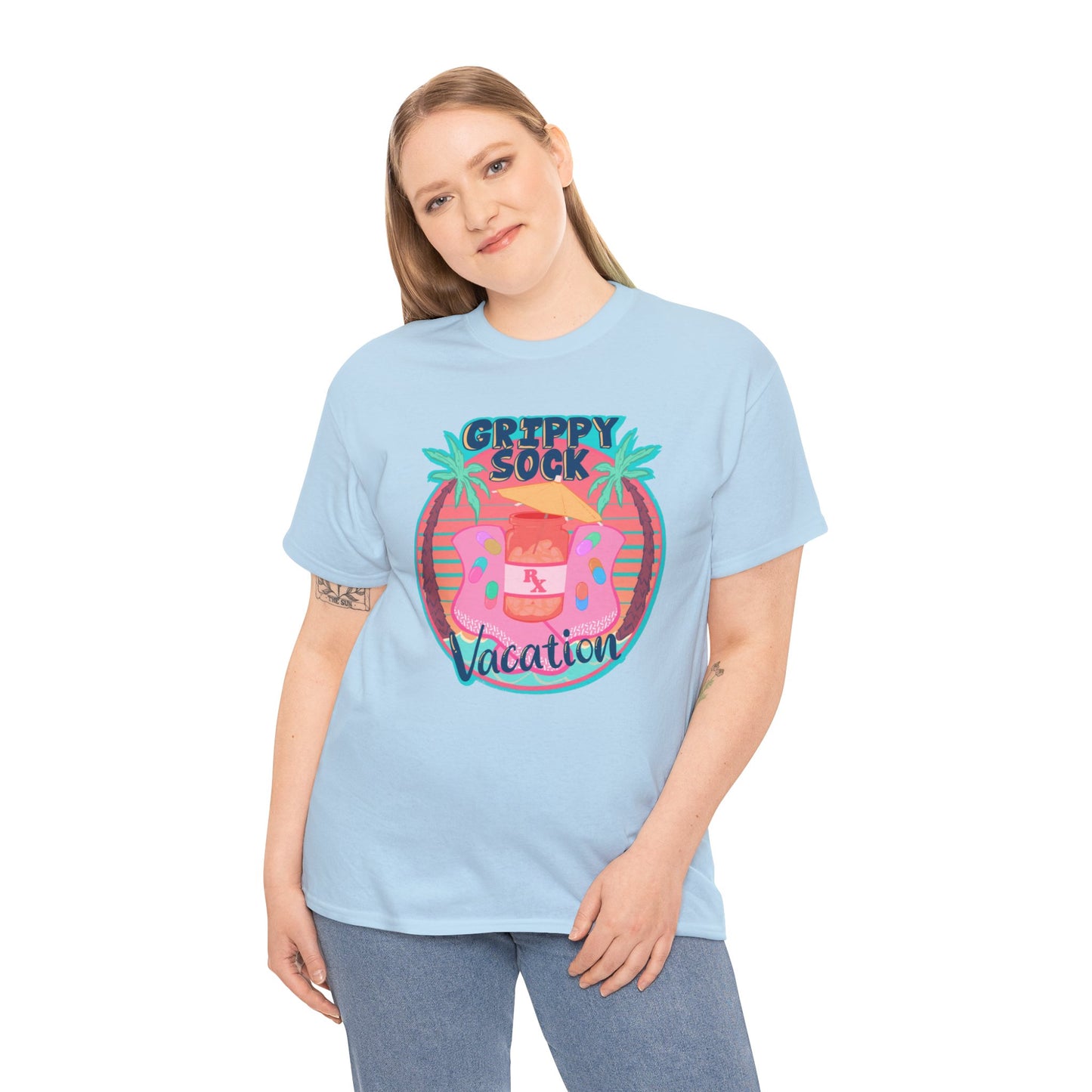 Grippy Sock Vacation Unisex Heavy Cotton Tee