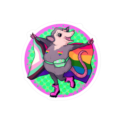 Pride Opossum Kiss-Cut Vinyl Decal