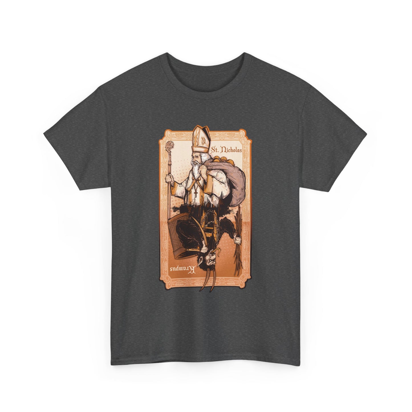 As Above So Below St Nick x Krampus Unisex Heavy Cotton Tee