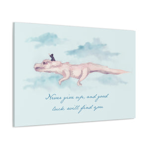 Never Give Up Canvas Gallery Wrapped Art Print
