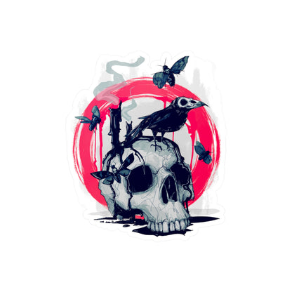 Skull Crow II Kiss-Cut Vinyl Decal