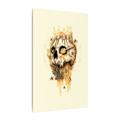 Elemental Skull Honeycore Matte Canvas Stretched