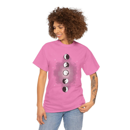 Cat Phases Unisex Heavy Cotton Tee