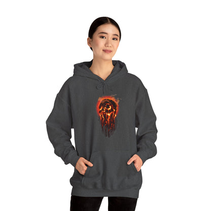 Elemental Skull Fire Unisex Heavy Blend Hooded Sweatshirt