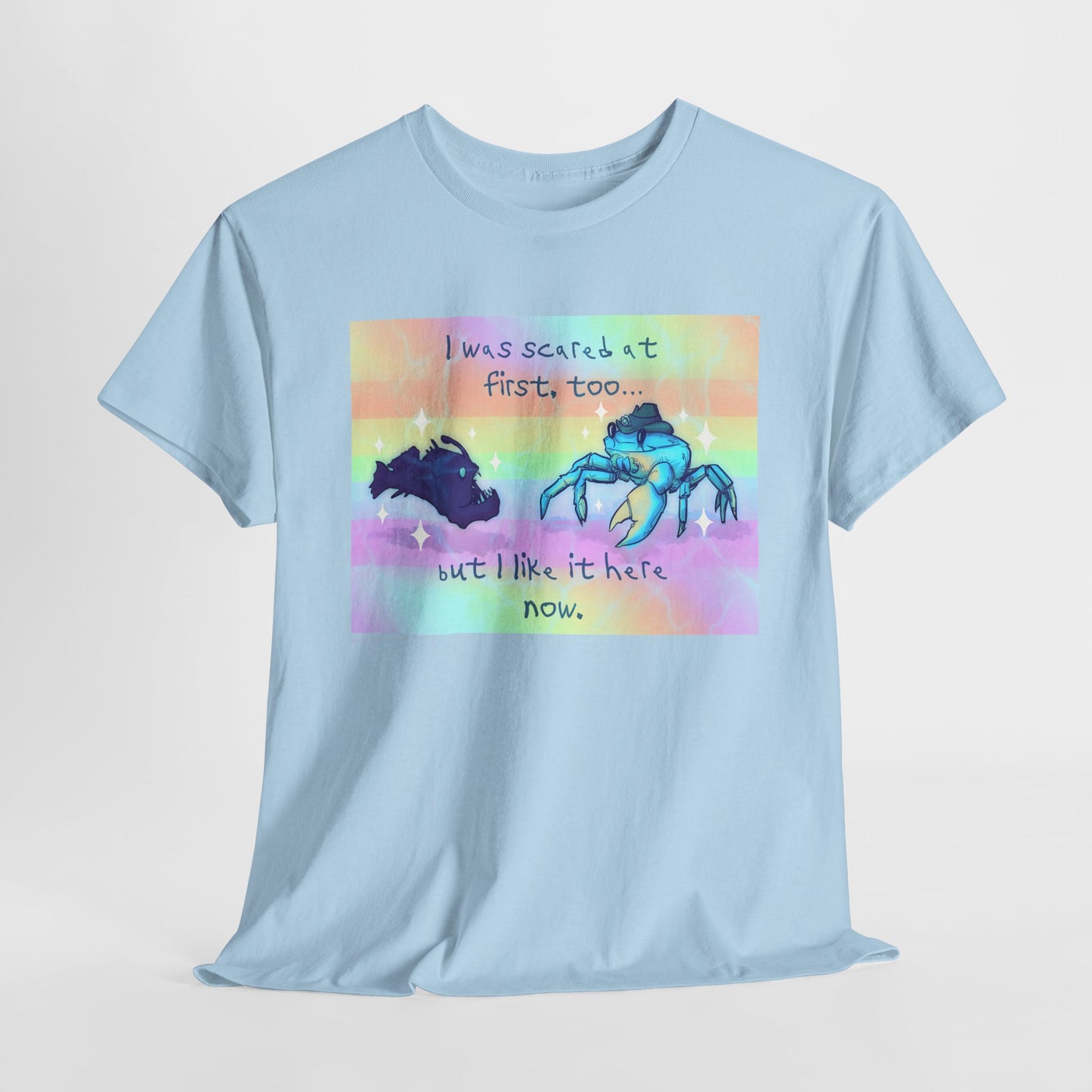 Ocean Rainbow Bridge Unisex Heavy Cotton Tee