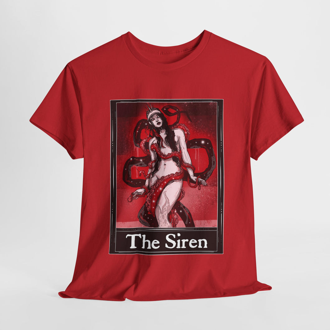 The Siren Tarot (Front & Back Print) Unisex Heavy Cotton Tee