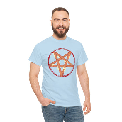 Mozzarella Stick Pentagram Unisex Heavy Cotton Tee