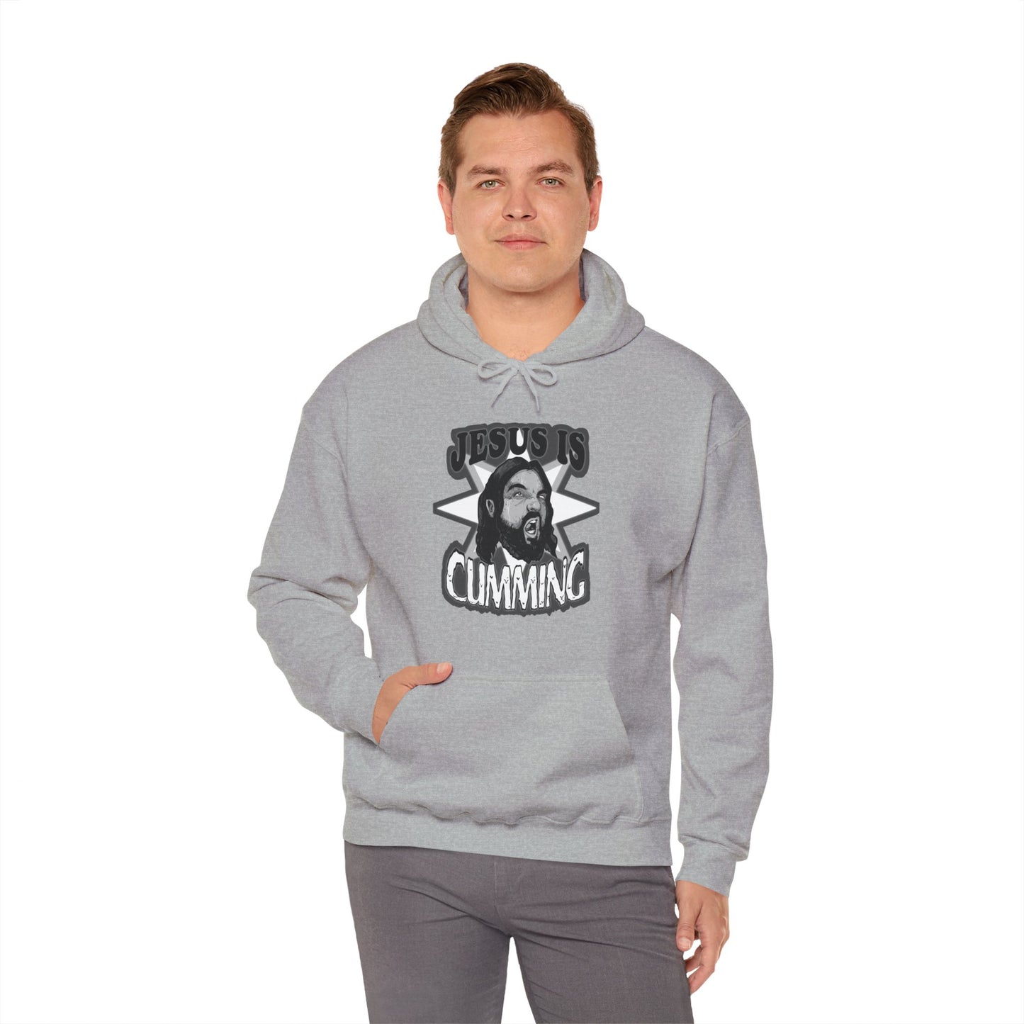 Jesus Is Cumming Unisex Heavy Blend Hooded Sweatshirt