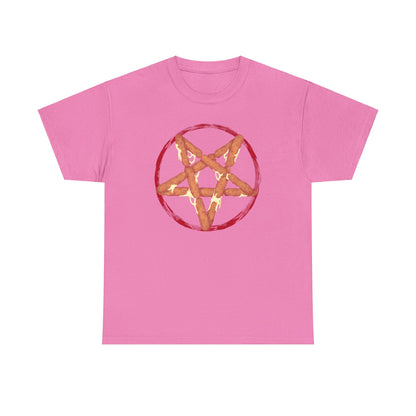 Mozzarella Stick Pentagram Unisex Heavy Cotton Tee