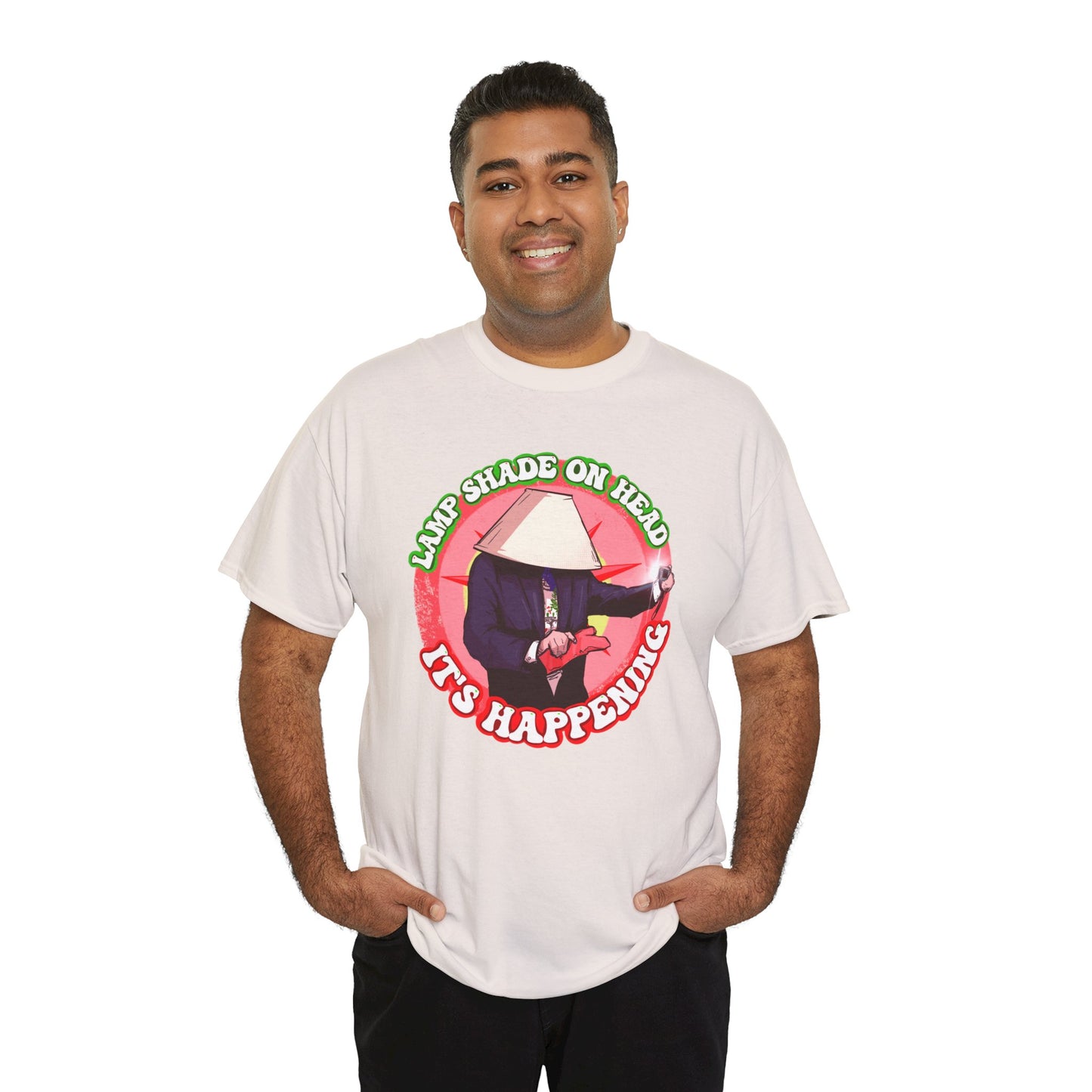 Lampshade On Head Unisex Heavy Cotton Tee