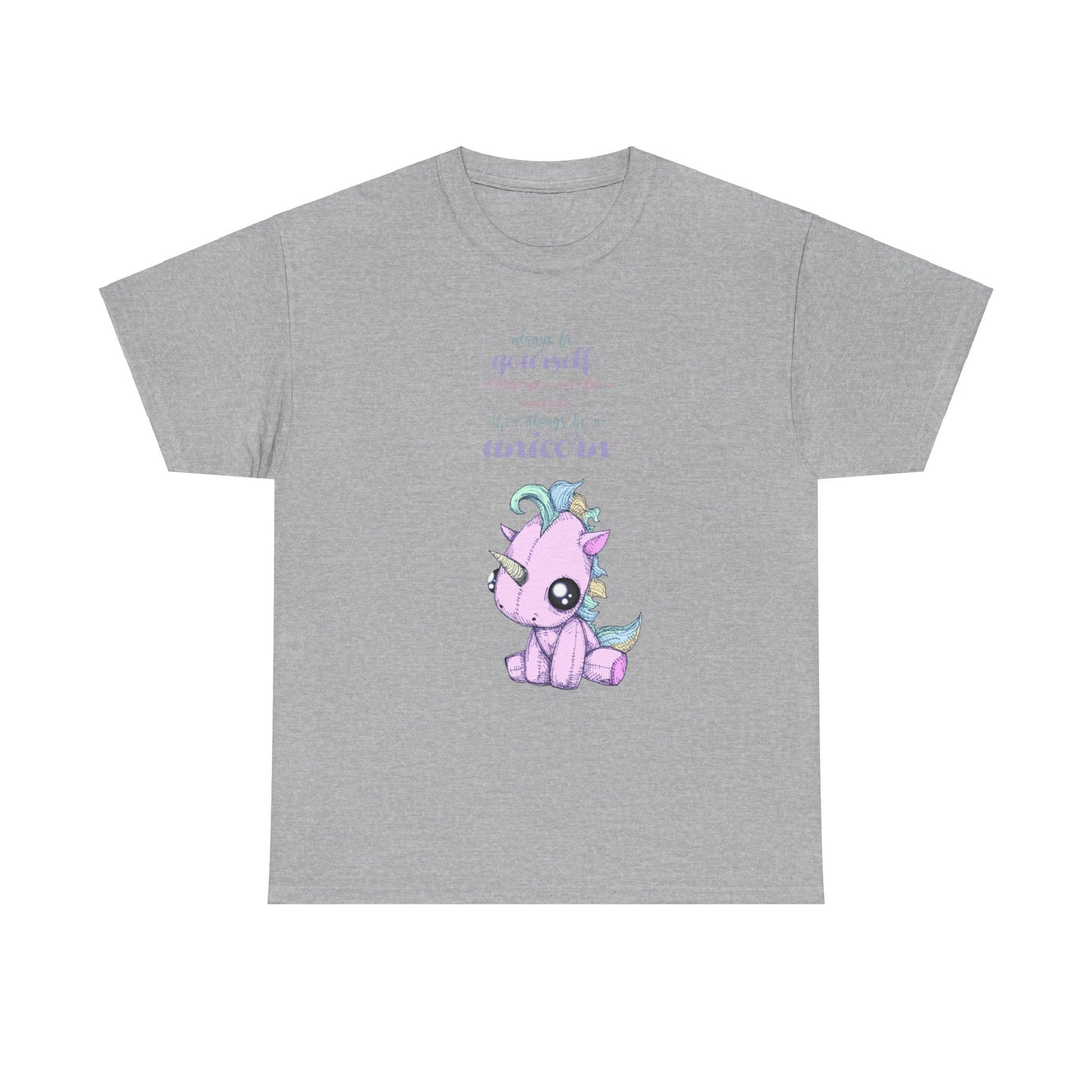 Be Yourself Unicorn Unisex Heavy Cotton Tee