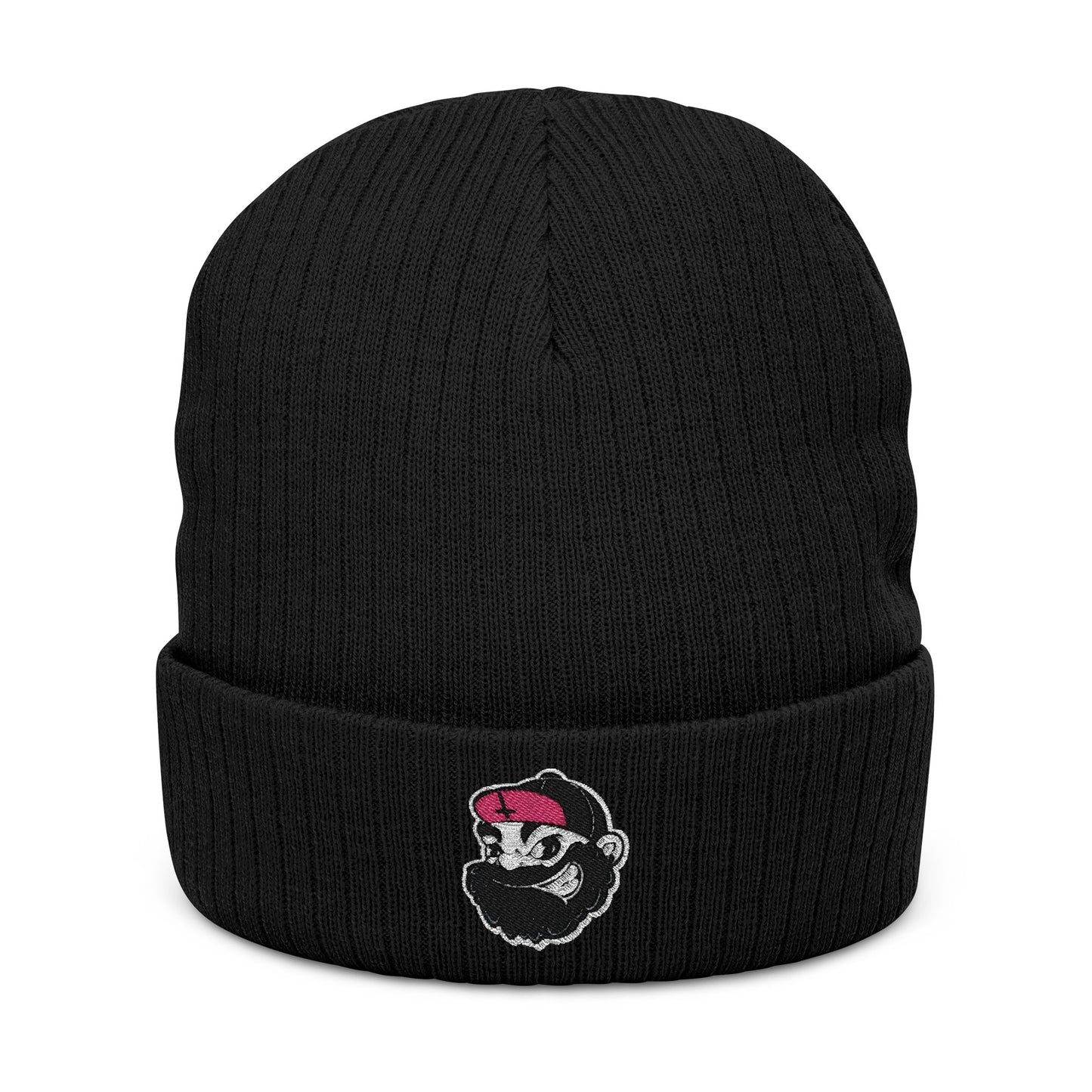 LVB 26 Logo Ribbed Knit Beanie Embroidered