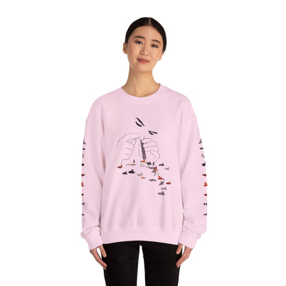 Serotonin Front + Back +Sleeve Print Unisex Heavy Blend Crewneck Sweatshirt