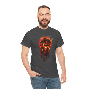 Elemental Skull Fire Unisex Heavy Cotton Tee