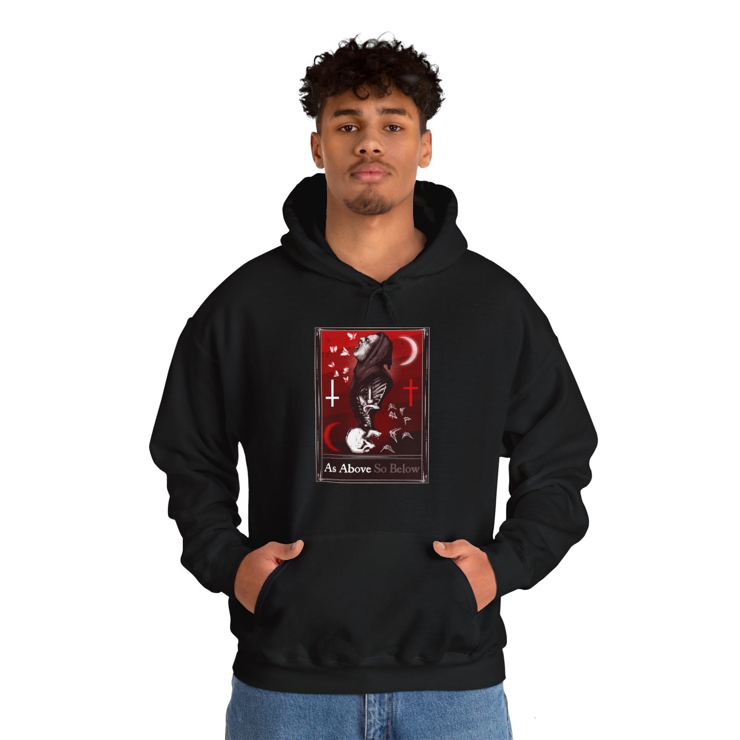 As Above So Below Tarot Unisex Heavy Blend Hooded Sweatshirt