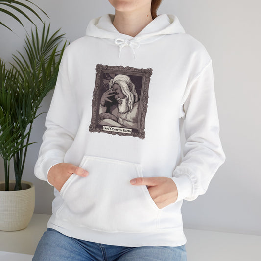 God Observes Earth Unisex Heavy Blend Hooded Sweatshirt
