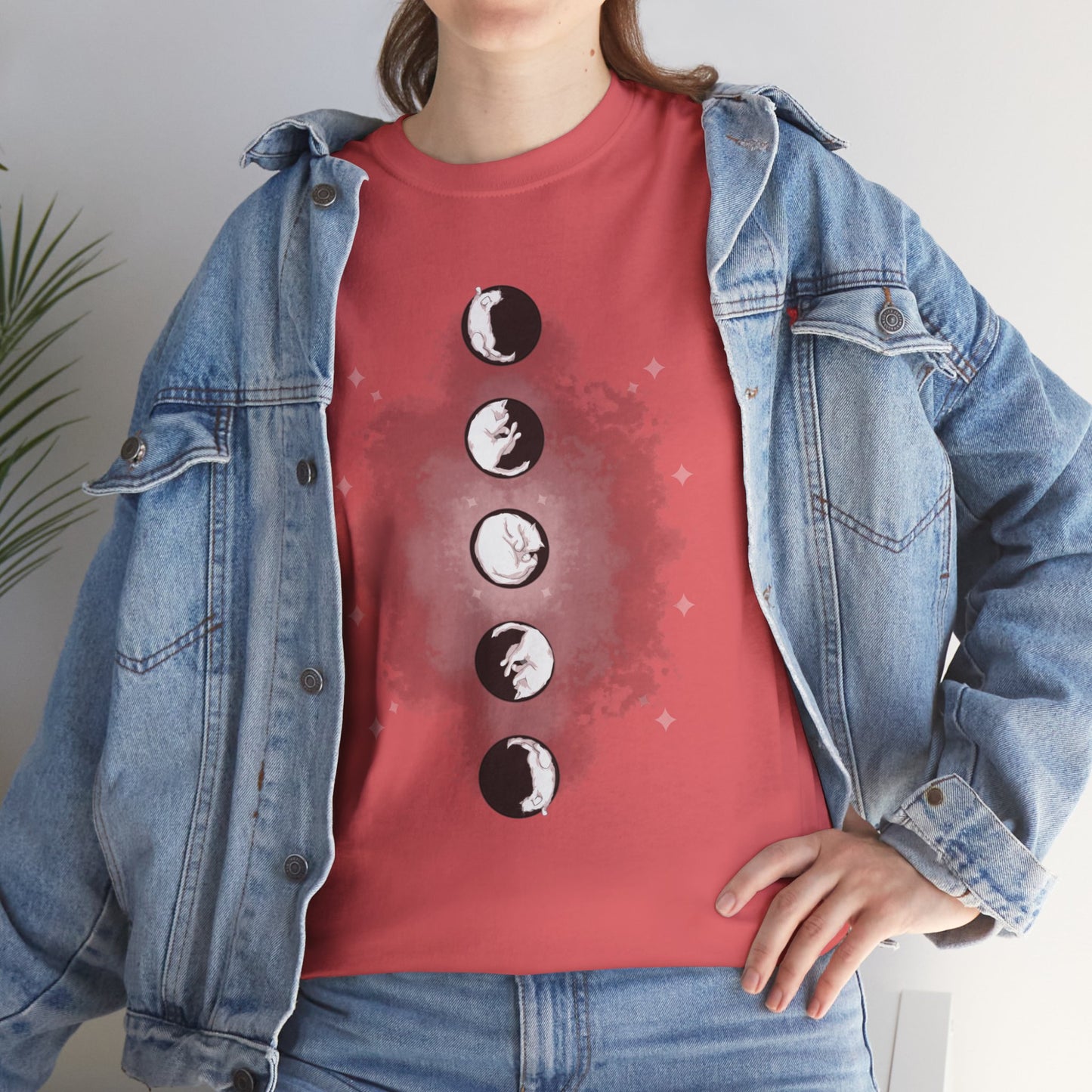 Cat Phases Unisex Heavy Cotton Tee