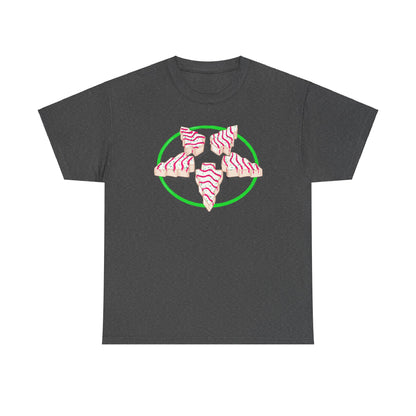 Christmas Tree Pentagram Cake Unisex Heavy Cotton Tee