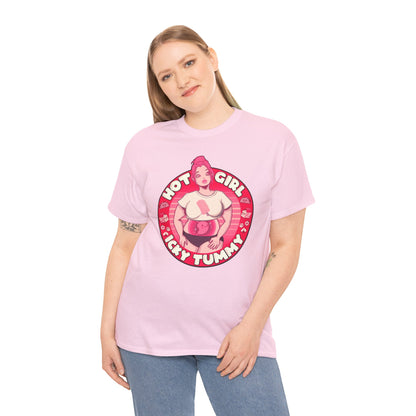 Hot Girl Icky Tummy Unisex Heavy Cotton Tee