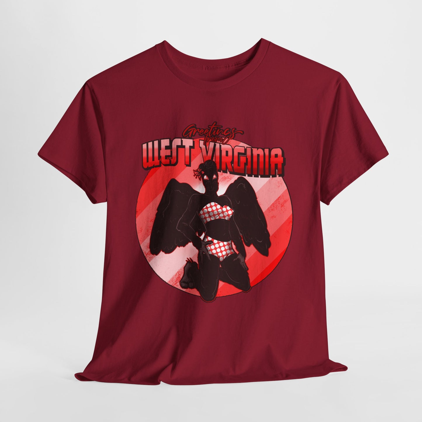 Cryptid Pinups: West Virginia Unisex Heavy Cotton Tee