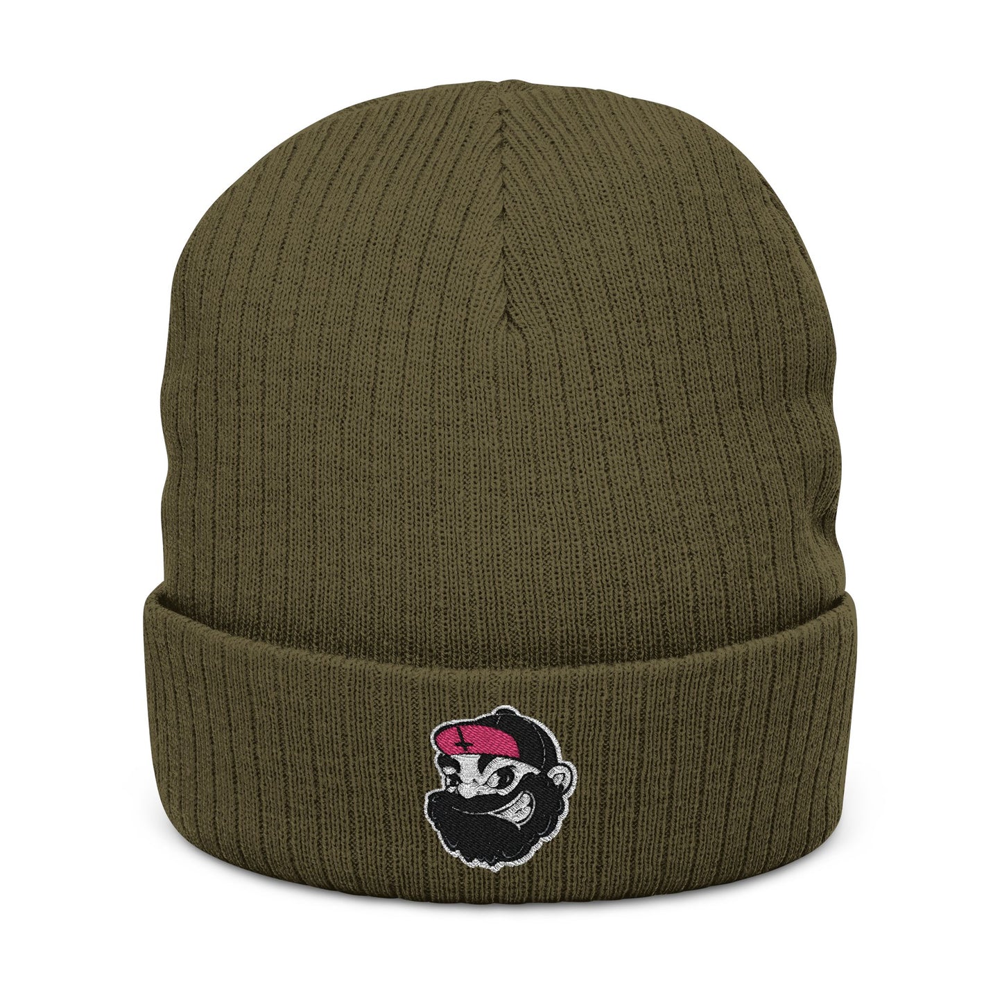 LVB 26 Logo Ribbed Knit Beanie Embroidered