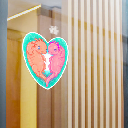 Axolotl of Love Kiss-Cut Vinyl Decal