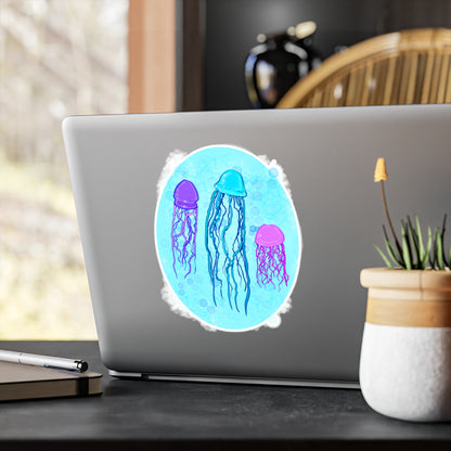 Jellyfish Varieties Kiss-Cut Vinyl Decal