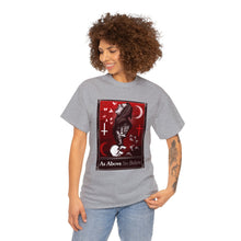 As Above So Below Tarot  (Front & Back Print) Unisex Heavy Cotton Tee
