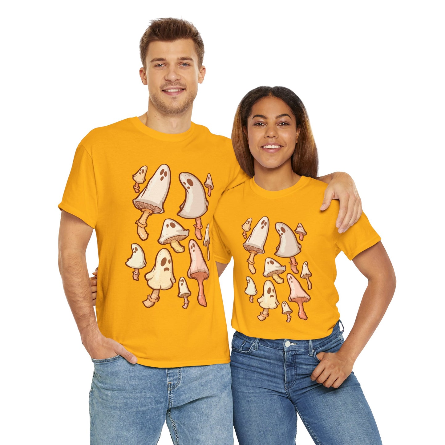 Spooky Mushrooms Unisex Heavy Cotton Tee