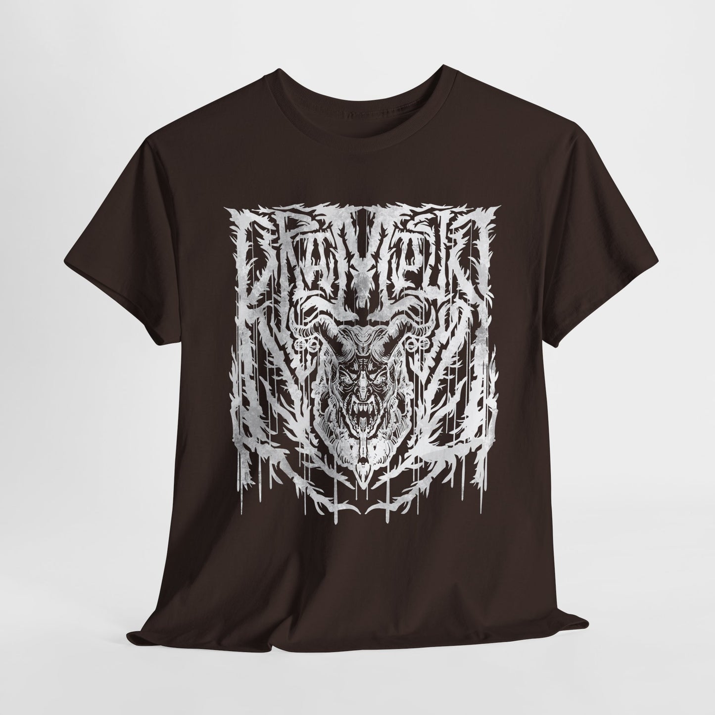 Krampus Metal White Unisex Heavy Cotton Tee