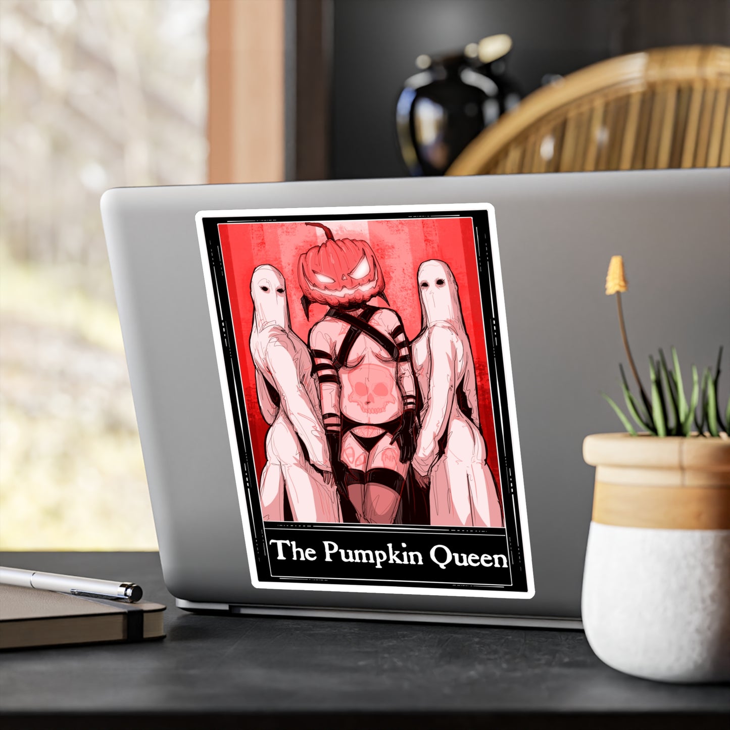 The Pumpkin Queen Tarot Kiss-Cut Vinyl Decal