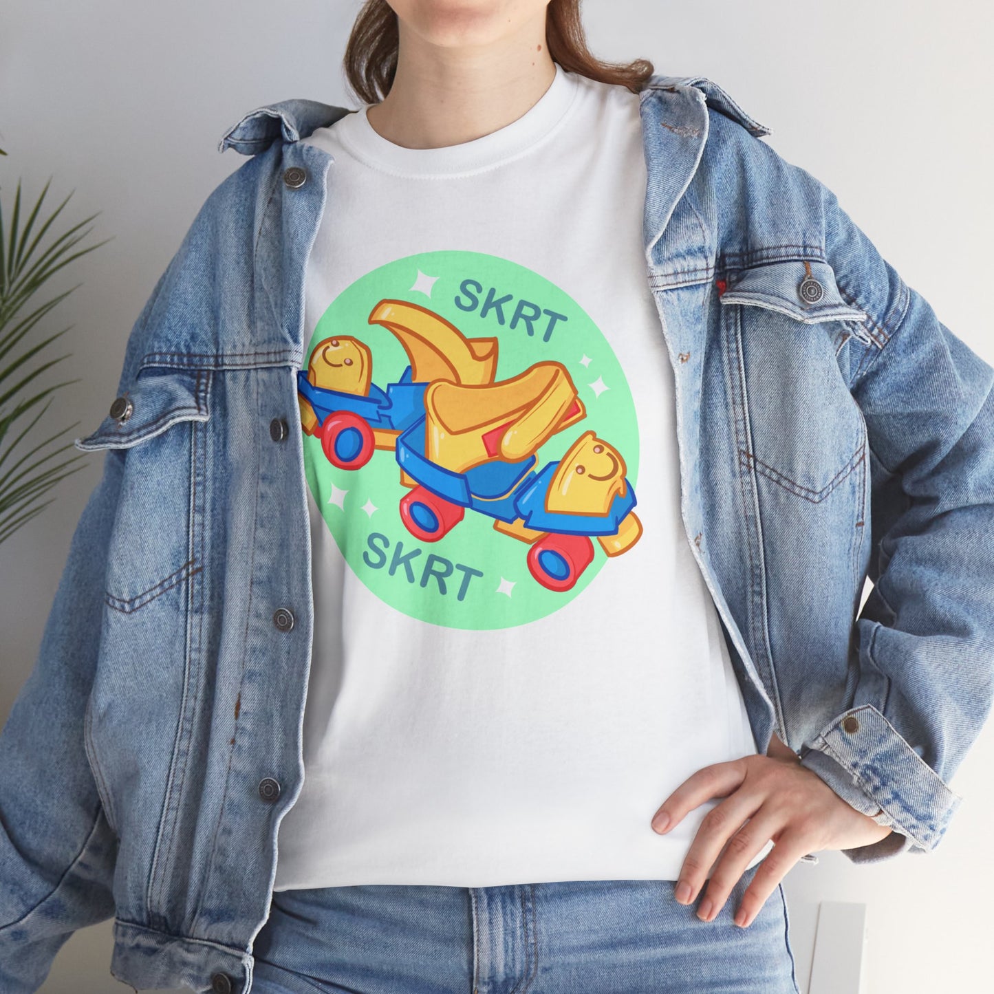 Roller Skates Unisex Heavy Cotton Tee