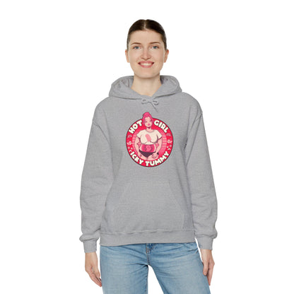 Hot Girl Icky Tummy Unisex Heavy Blend Hooded Sweatshirt