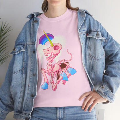 Unicorn Skeleton 2 Unisex Heavy Cotton Tee