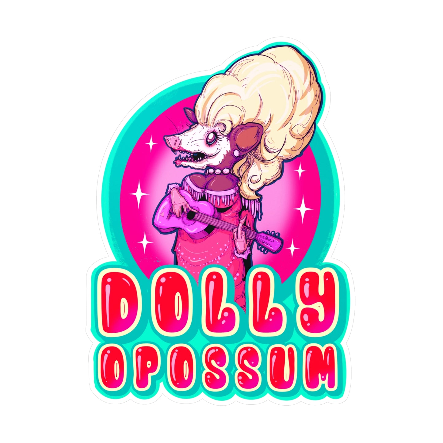 Dolly Opossum Kiss-Cut Vinyl Decal