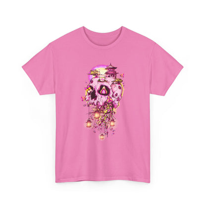 Elemental Skull Cherry Blossom Unisex Heavy Cotton Tee