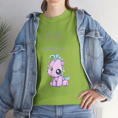 Be Yourself Unicorn Unisex Heavy Cotton Tee